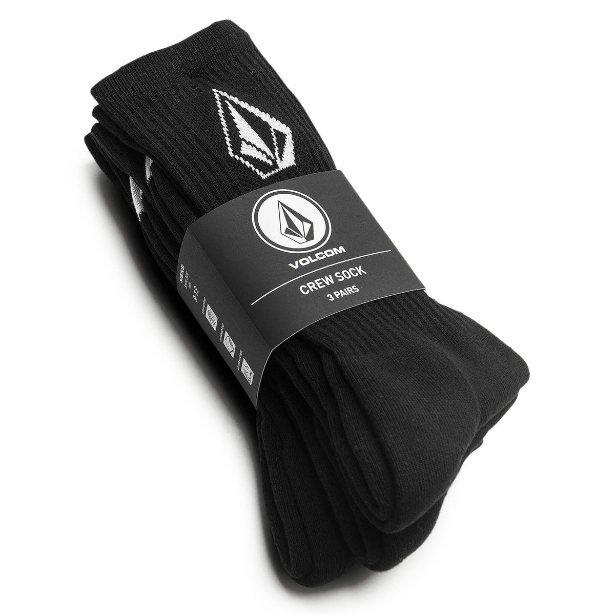 Volcom Full Stone 3 Pack Of Socks - Black image 2