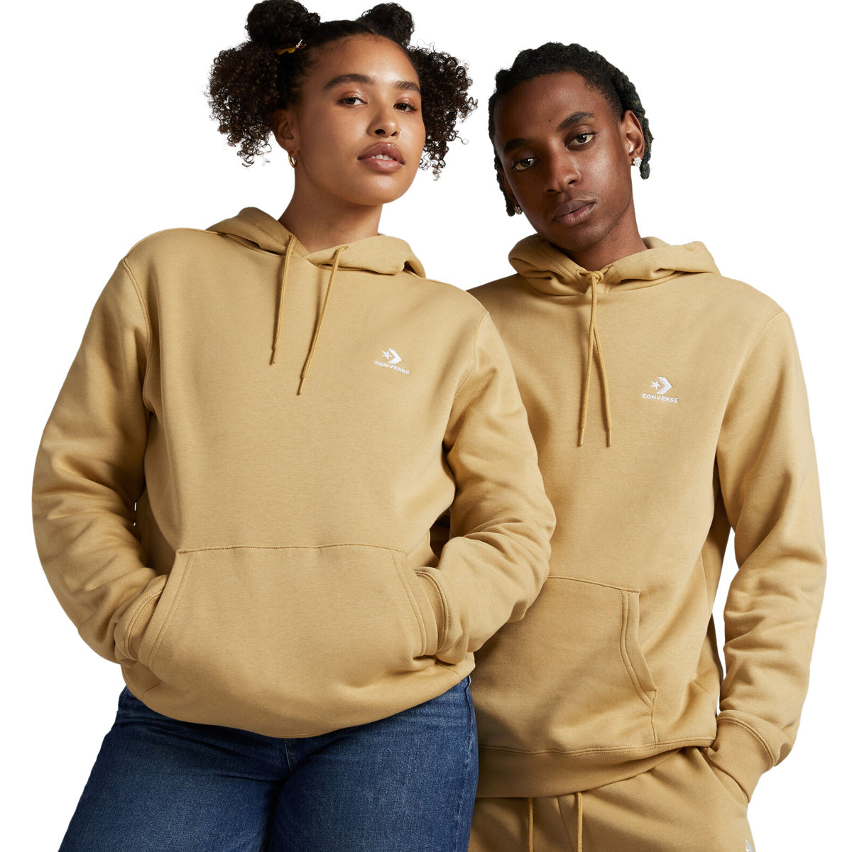 Converse Go-to Embroidered Star Chevron Hoodie - Dunescape image 2
