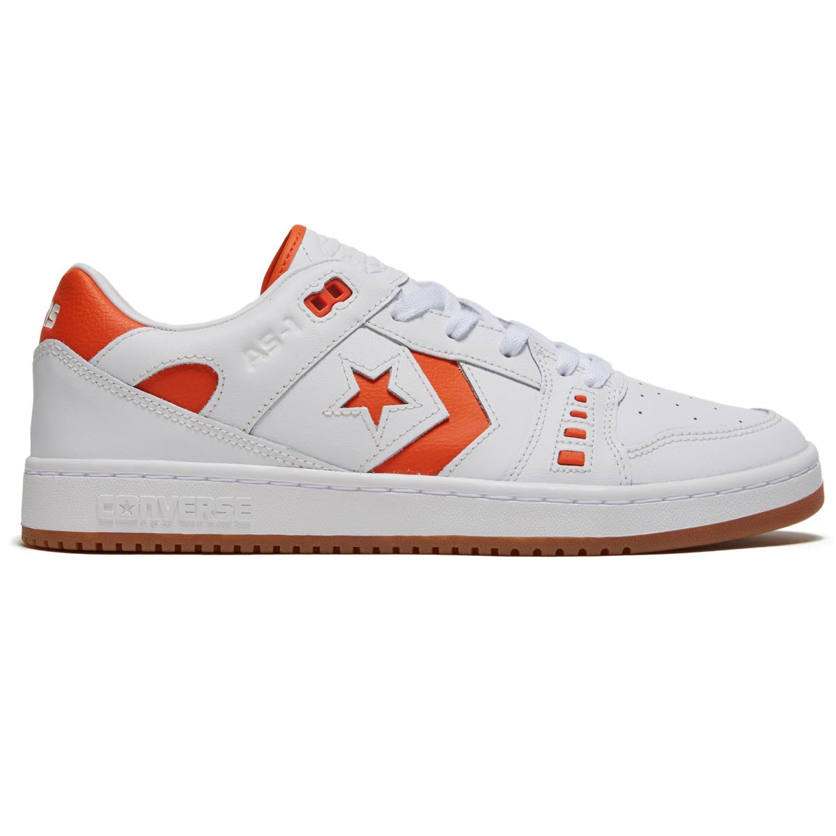 Converse AS-1 Pro Leather Ox Shoes - White/Orange/White image 1