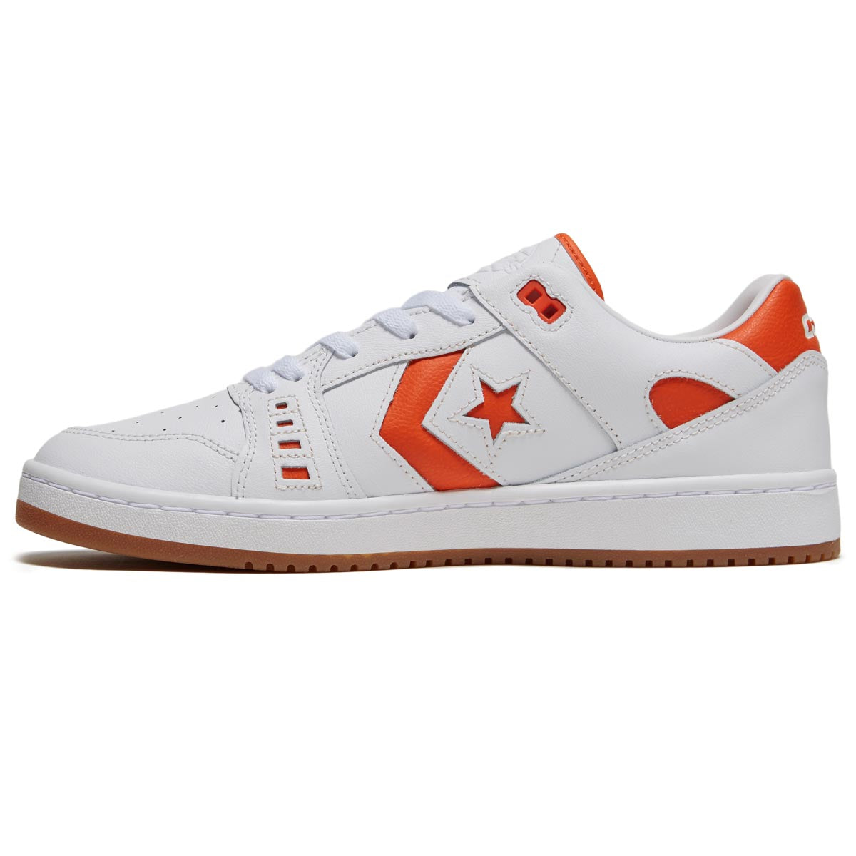 Converse AS-1 Pro Leather Ox Shoes - White/Orange/White image 2
