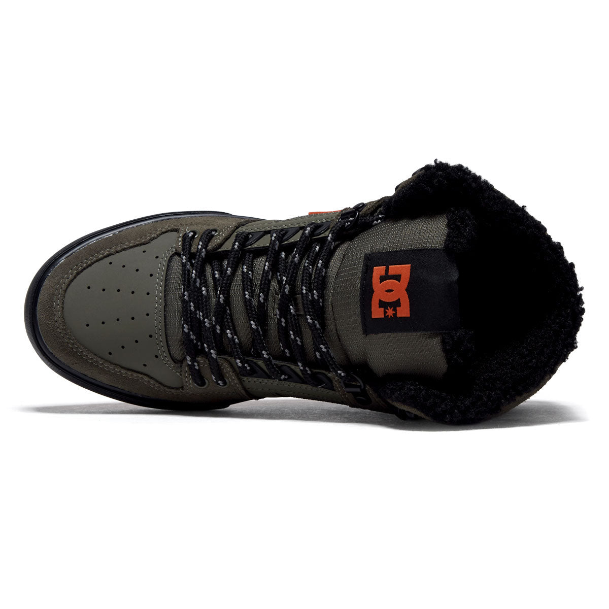 DC Pure High-Top Wc Winter Shoes - Dusty Olive/Orange image 3