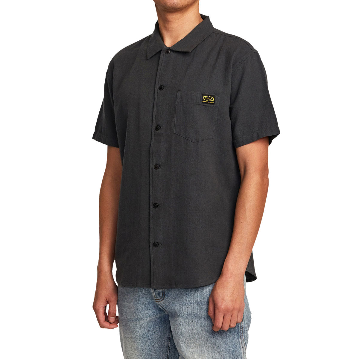RVCA Day Shift Solid Shirt - Garage Blue image 3