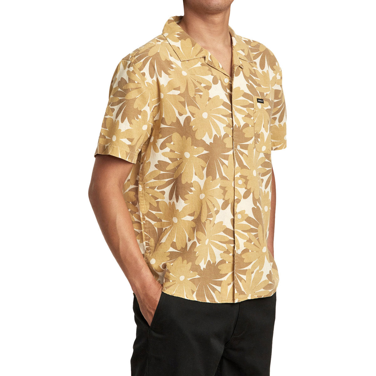 RVCA Pop Floral Shirt - Khaki image 3