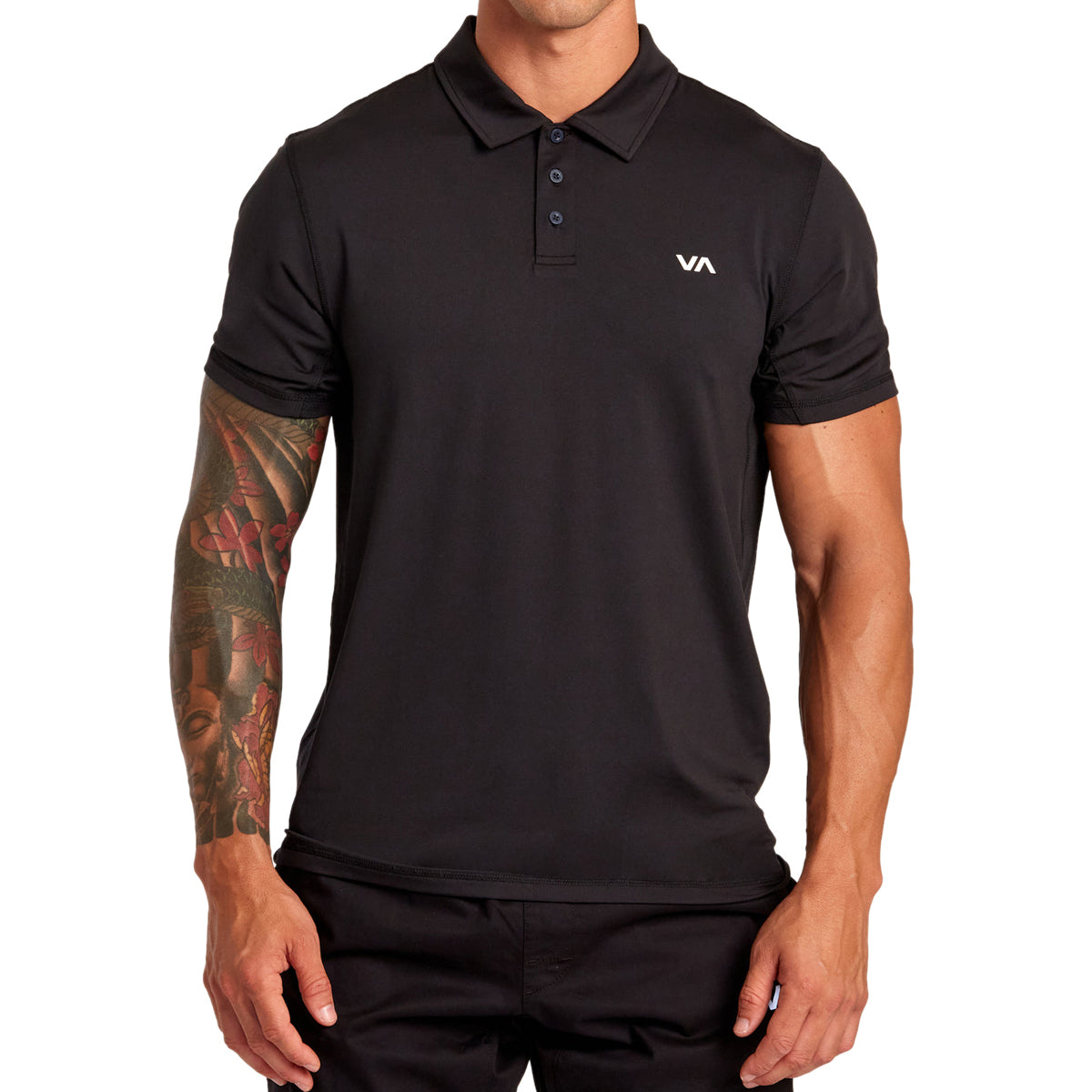 RVCA Sport Vent Polo Shirt - Black image 1