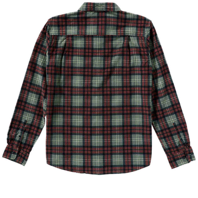 RVCA Freeman Cord Print Long Sleeve Shirt - College Green