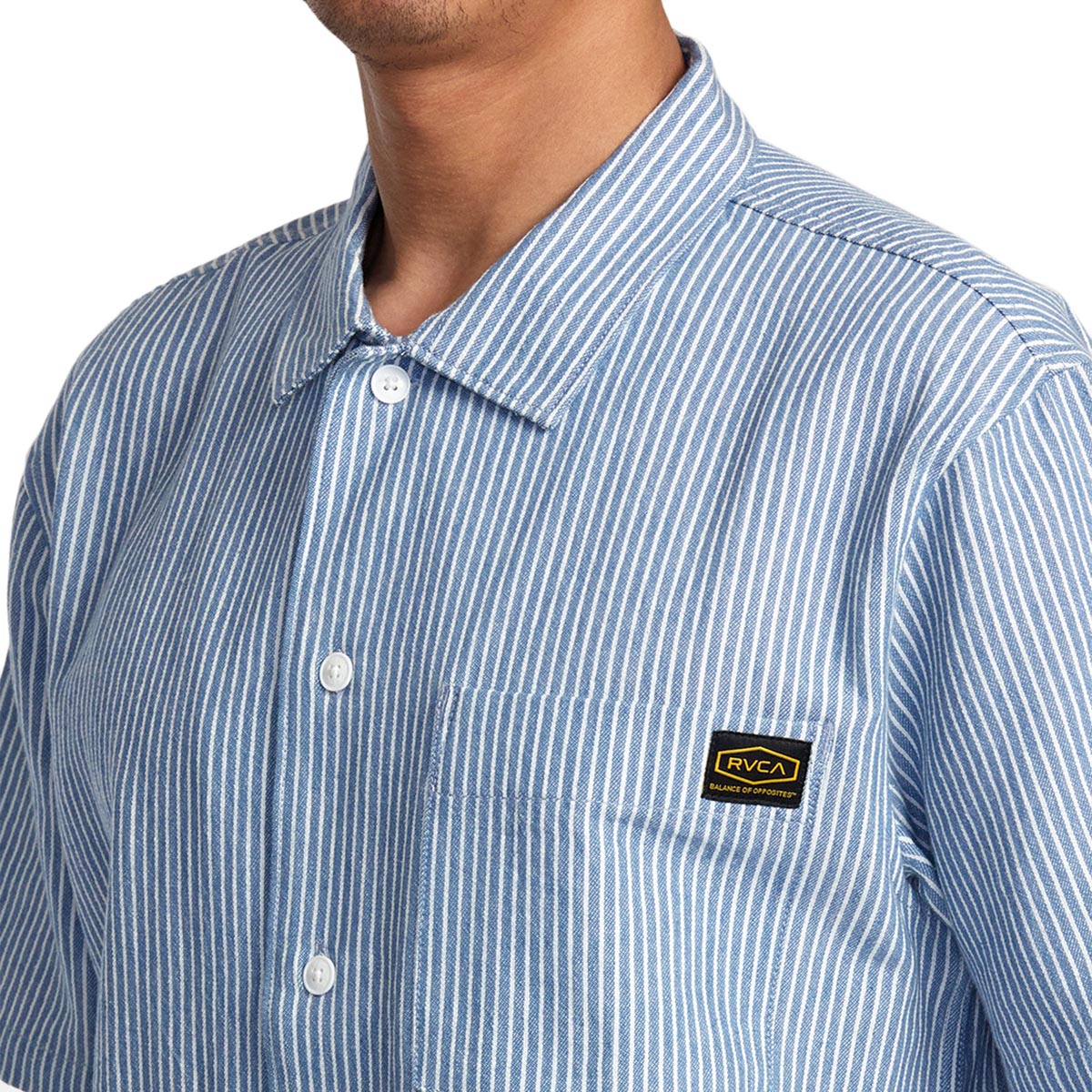 RVCA Dayshift Stripe II Shirt - Chambray image 3