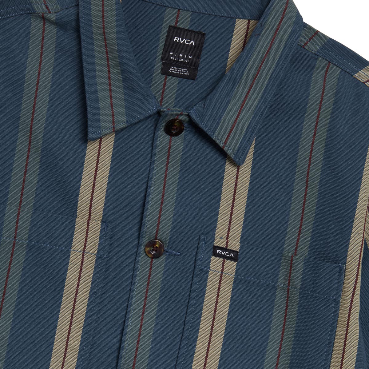 RVCA Americana Overshirt Long Sleeve Shirt - Duck Blue image 3