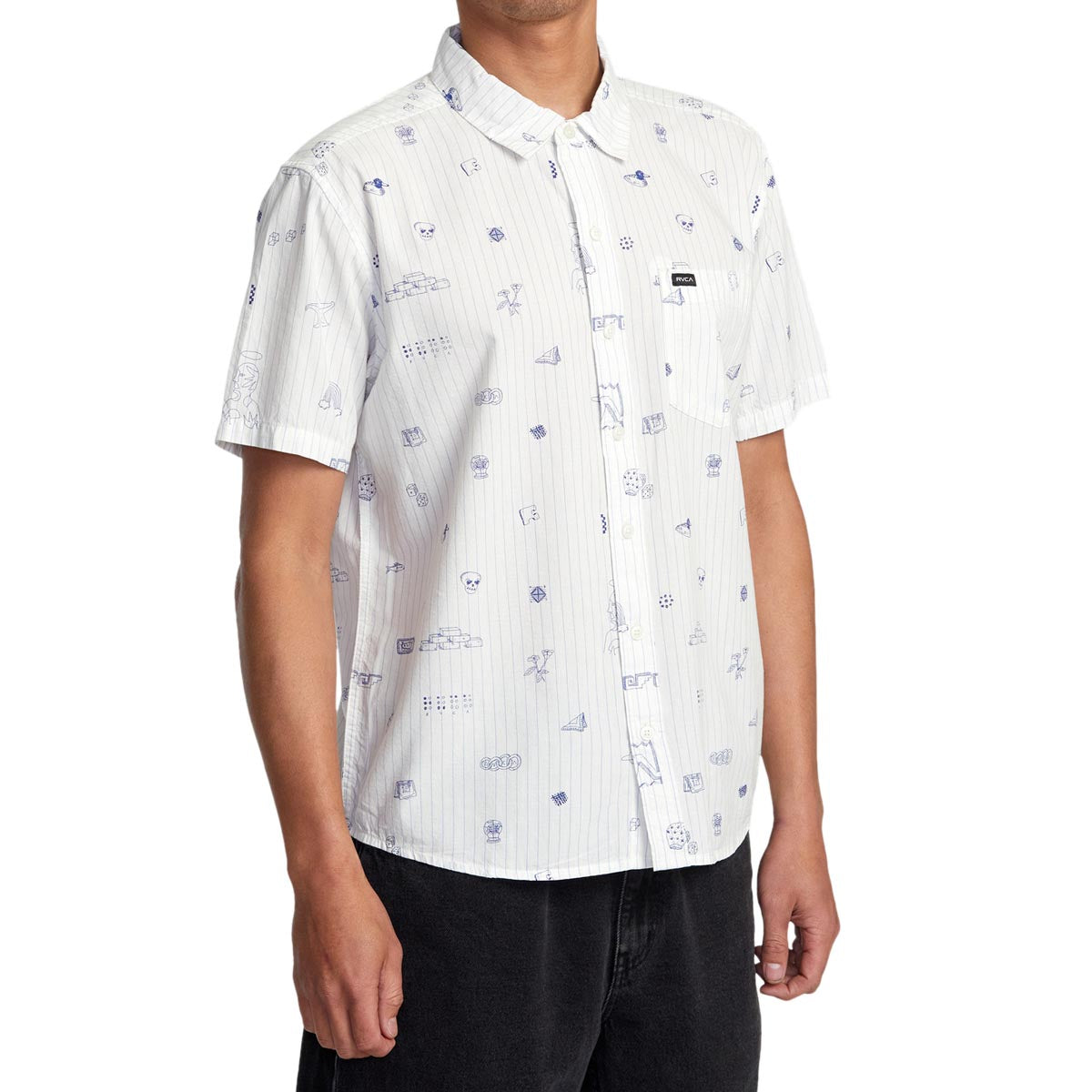 RVCA College Ruled Shirt - Antique White image 4