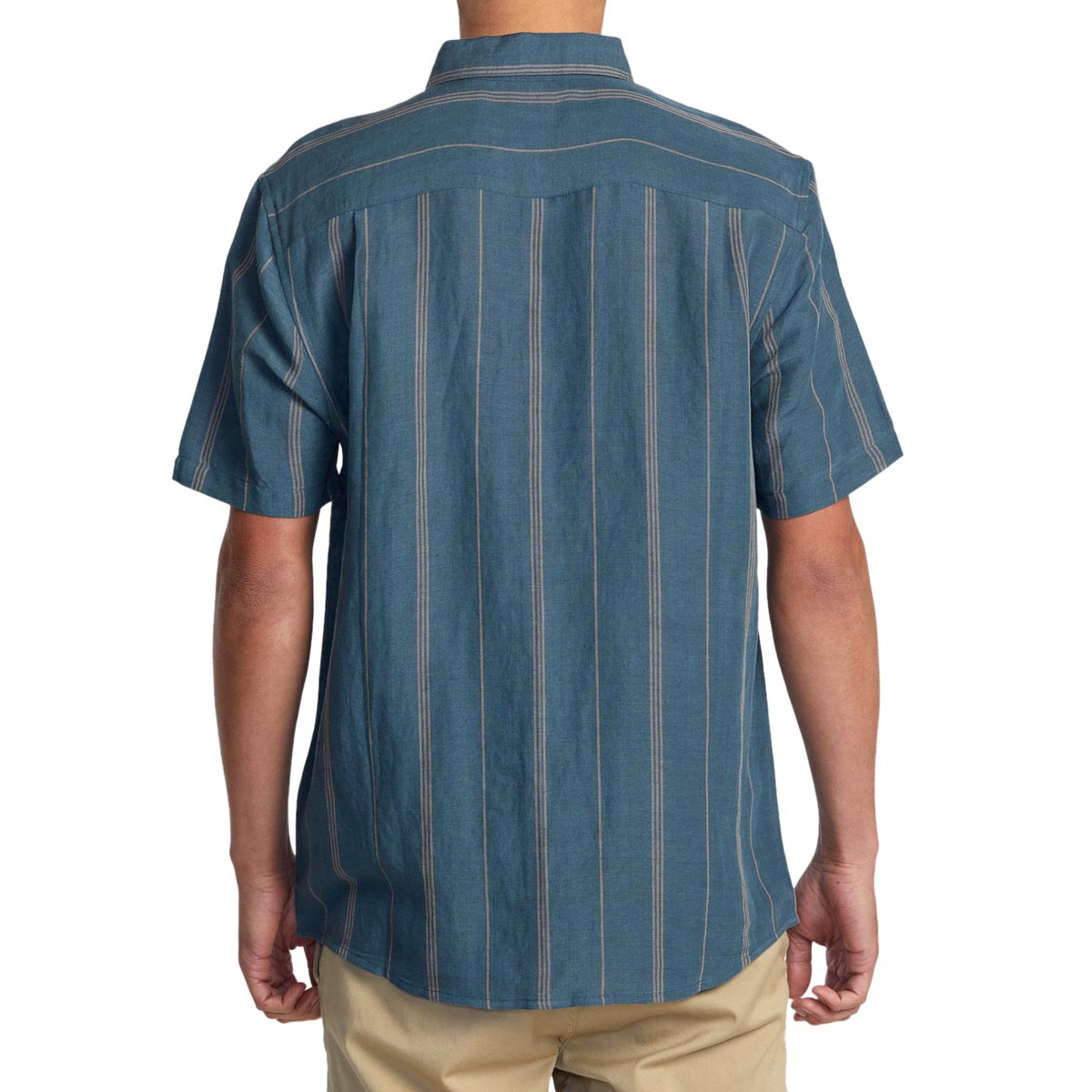 RVCA Mercy Stripe Shirt - Duck Blue image 2