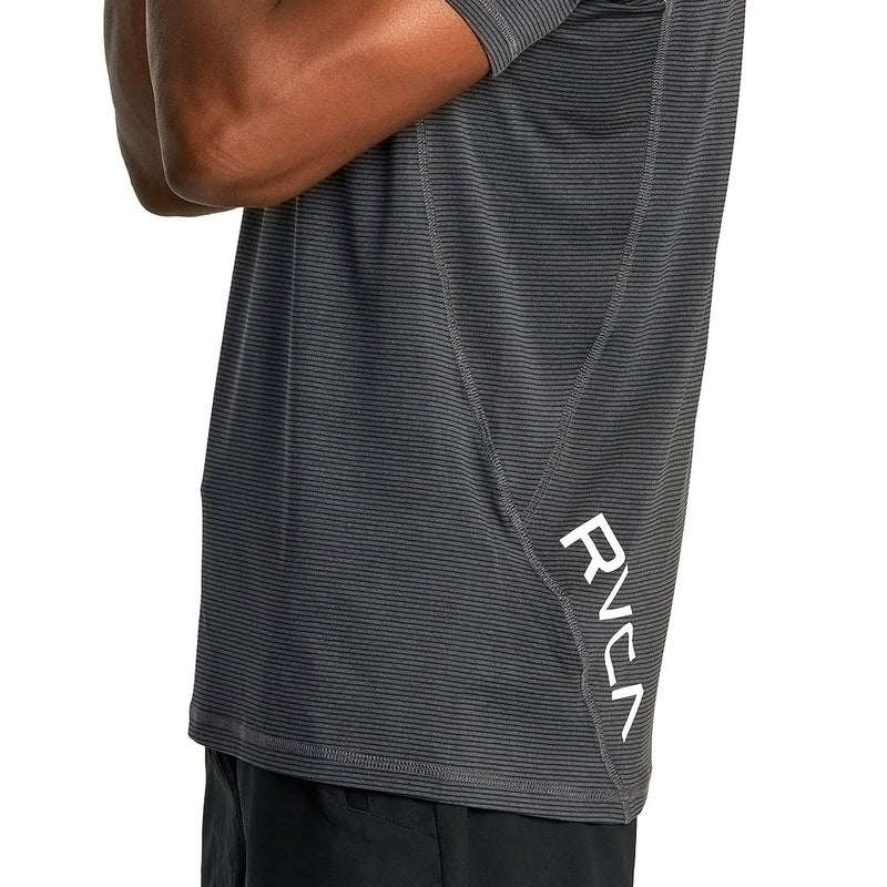 RVCA Sport Vent Stripe Shirt - Black Stripe