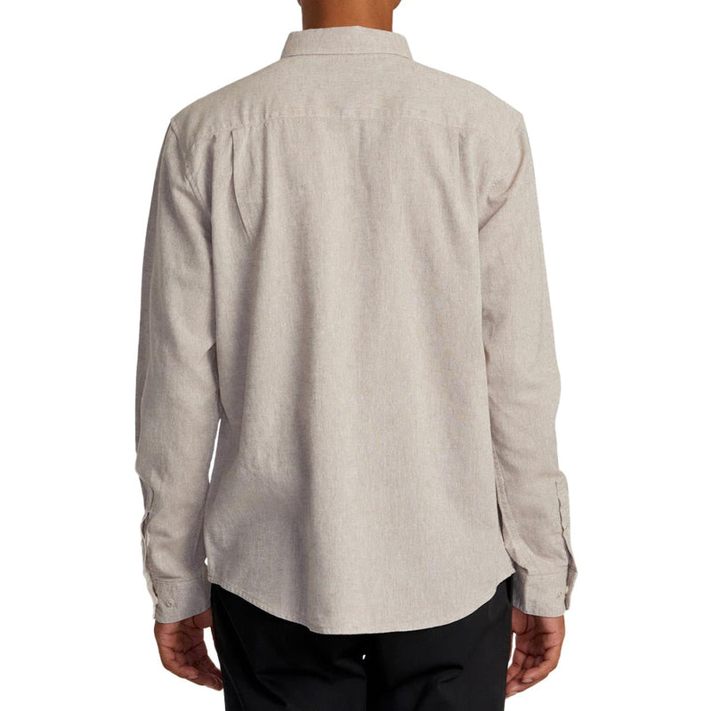 RVCA Neps Long Sleeve Shirt - Washed Grey