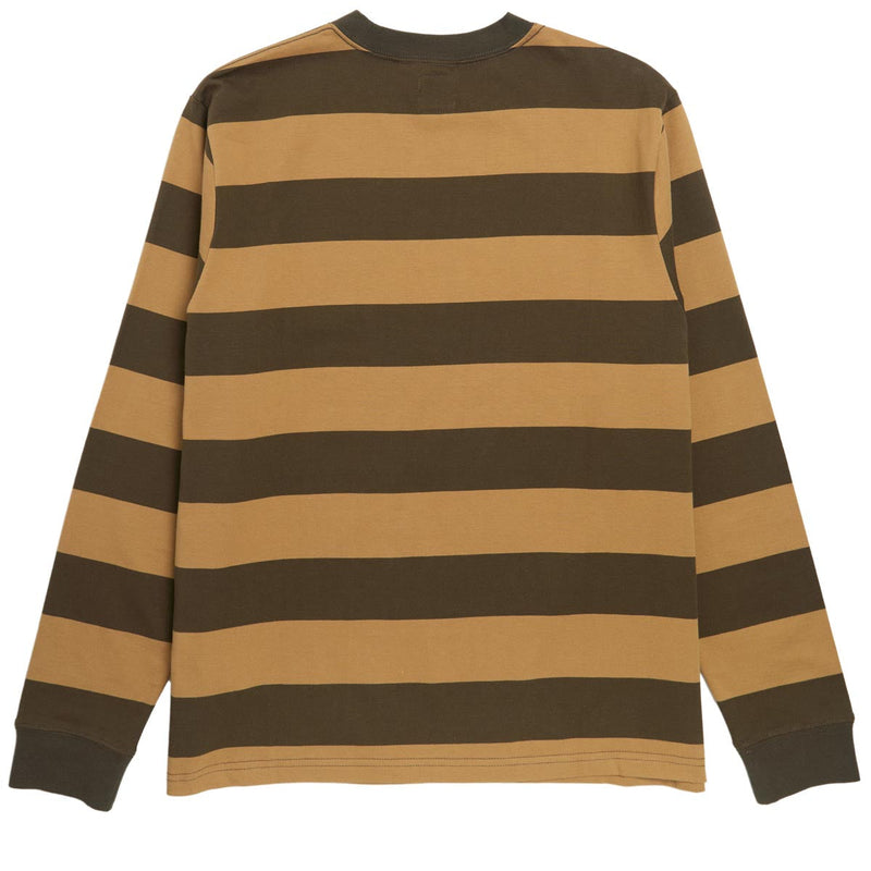 RVCA Chainmail Stripe Long Sleeve T-Shirt - Camel