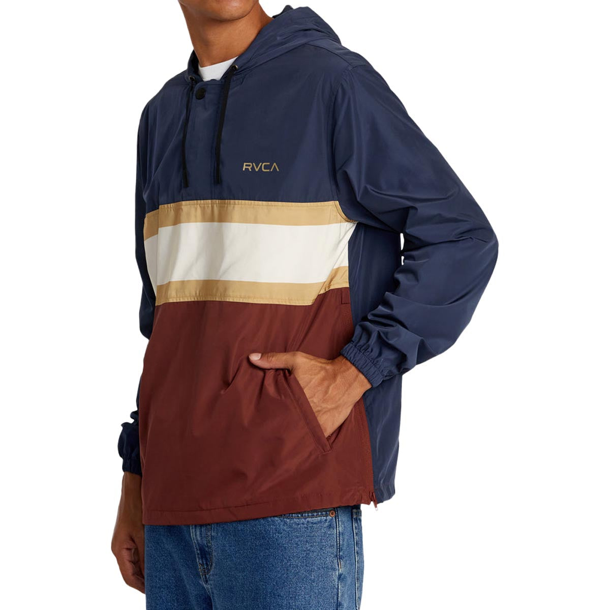 RVCA Meyer II Packable Anorak Jacket - Moody Blue – Daddies Board Shop