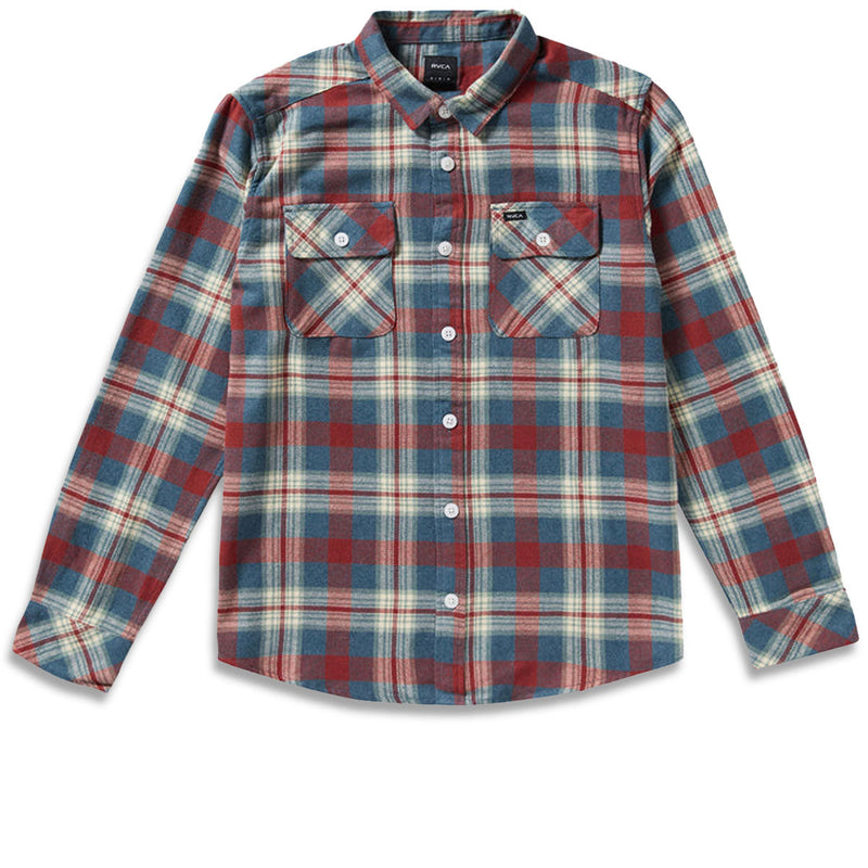 RVCA Thatll Work Flannel Long Sleeve Shirt - Indigo