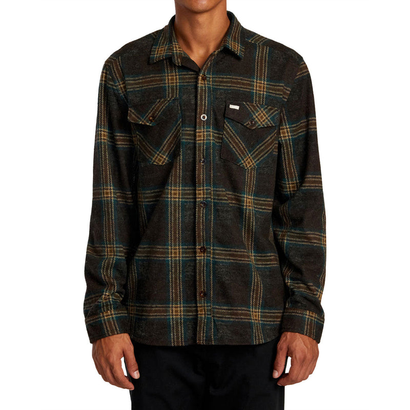 RVCA Vacancy Long Sleeve Shirt - Chocolate