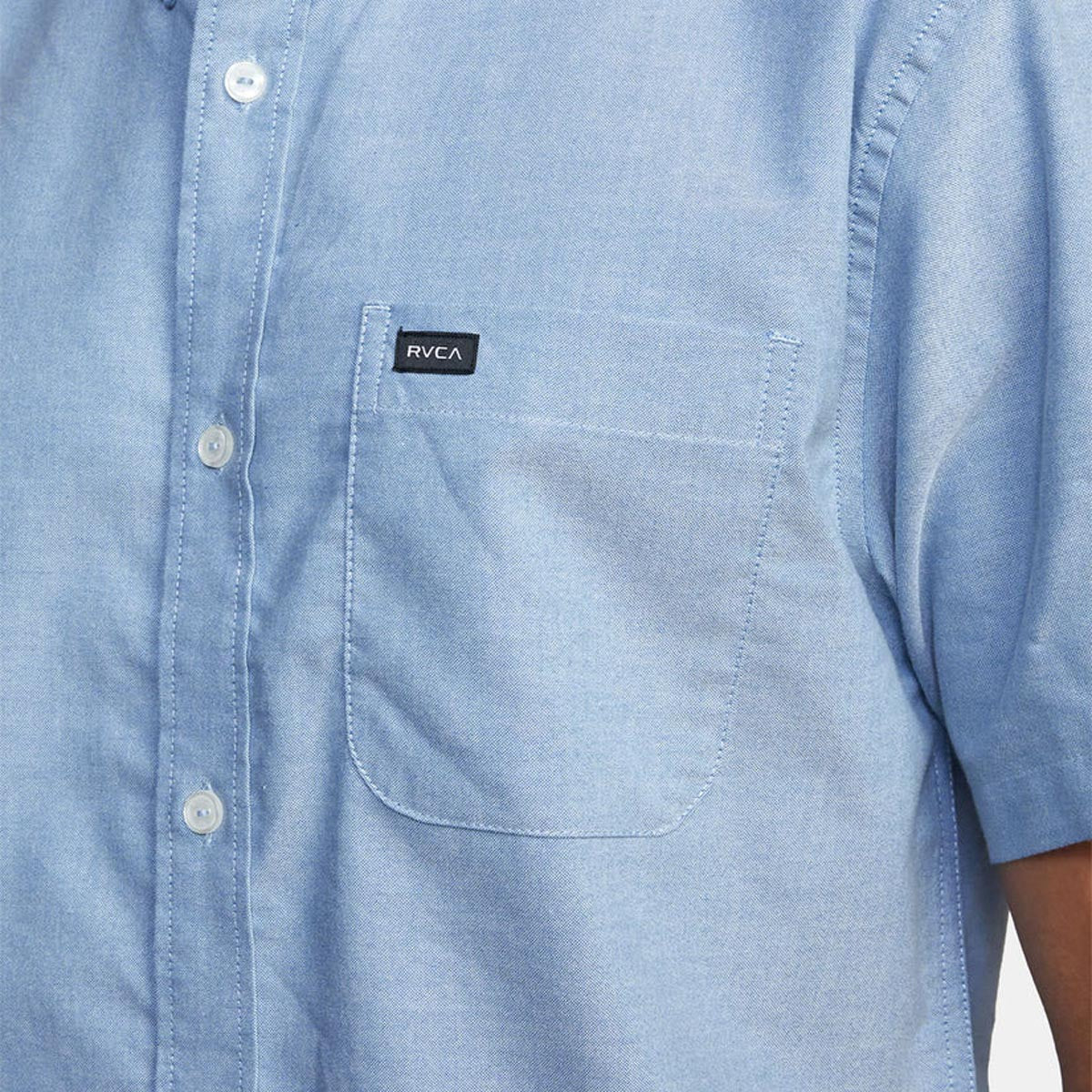 RVCA Thatll Do Stretch Shirt - Oxford Blue 2 – Daddies Board Shop