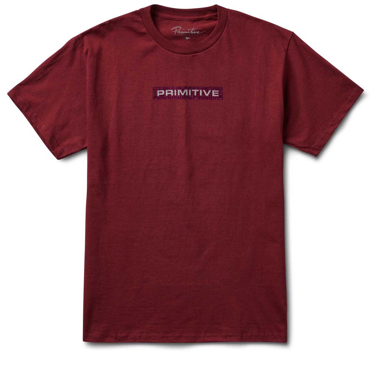 Primitive Boxed Rhinestone T-Shirt - Burgundy image 1