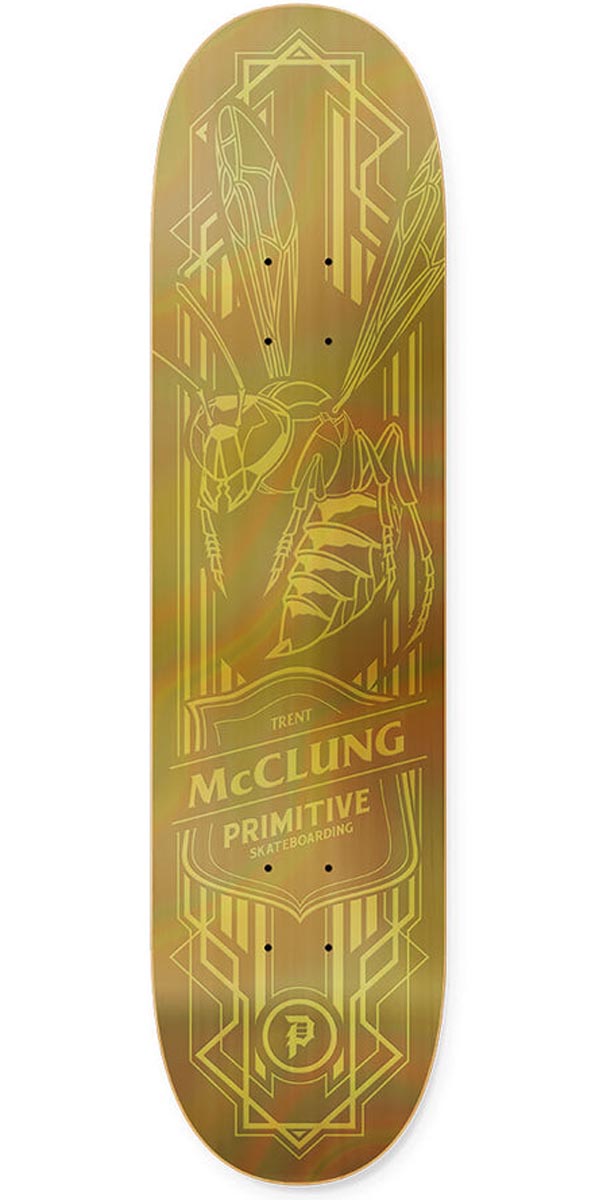 Primitive McClung Holofoil Hornet Skateboard Deck - Gold - 8.125