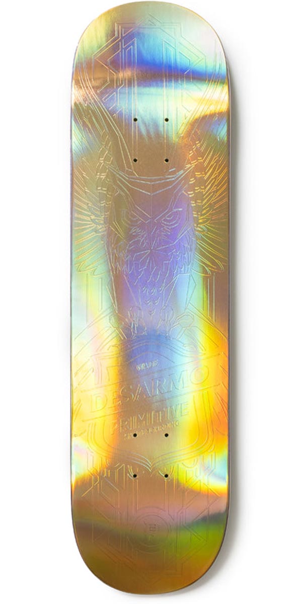 Primitive Desarmo Holofoil Owl Skateboard Deck - Gold - 8.38