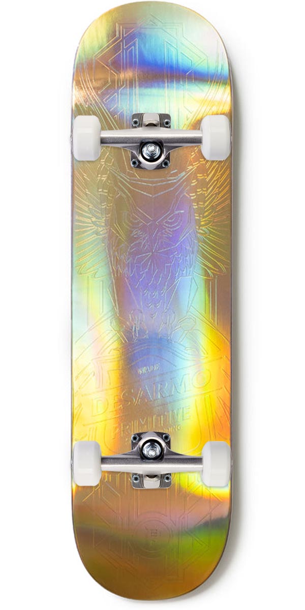 Primitive Desarmo Holofoil Owl Skateboard Complete - Gold - 8.38