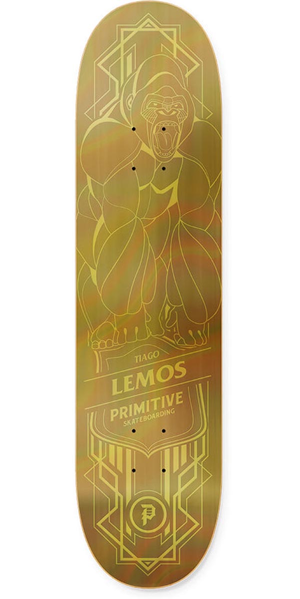 Primitive Lemos Holofoil Gorilla Skateboard Complete - Gold - 8.00