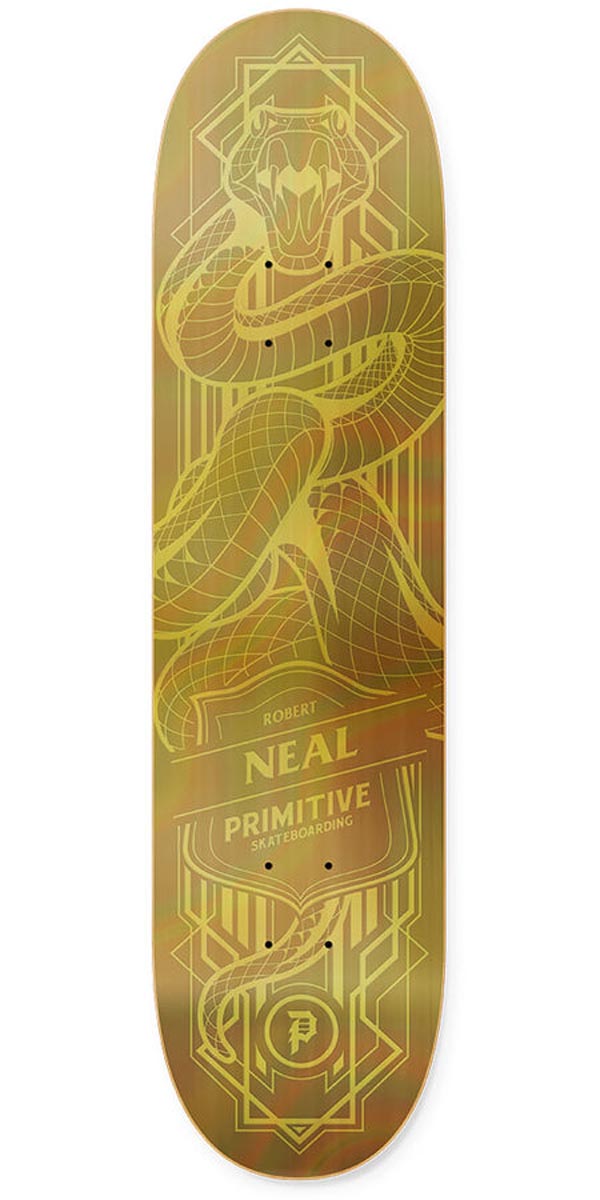 Primitive Neal Holofoil Viper Skateboard Complete - Gold - 8.38