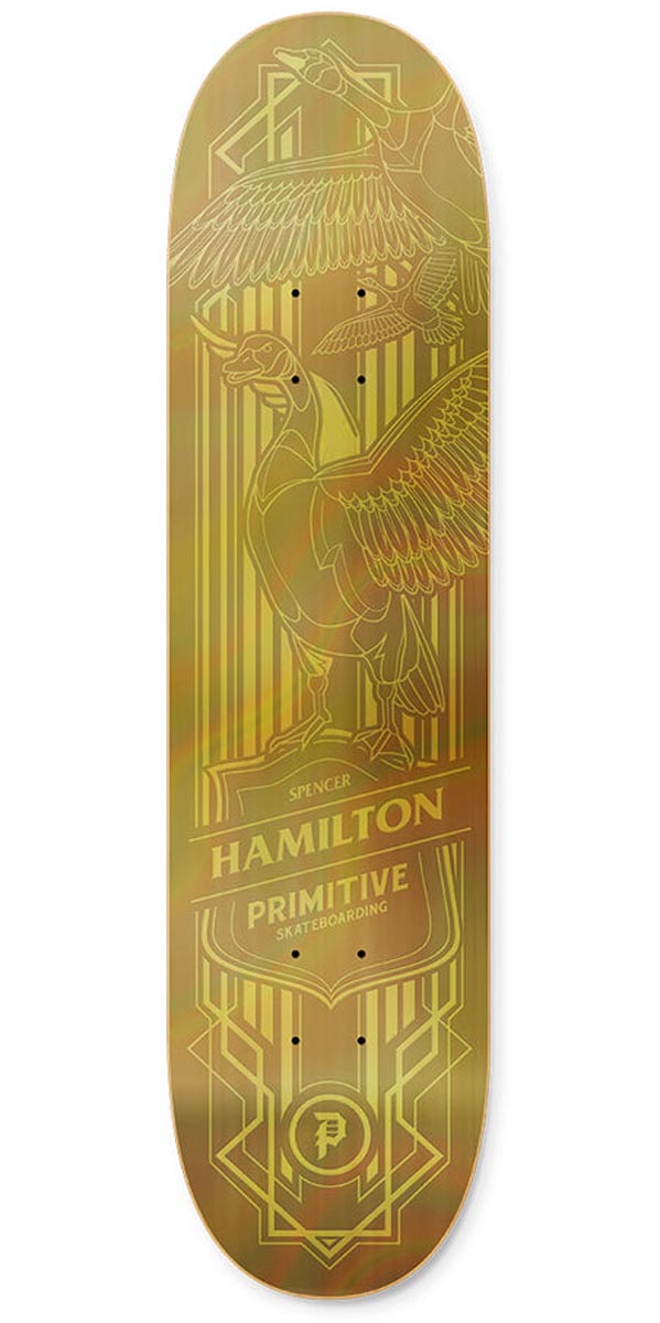 Primitive Hamilton Holofoil Goose Skateboard Deck - Gold - 8.125