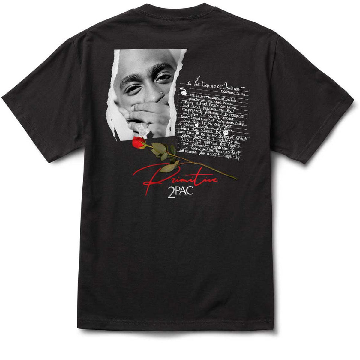 Primitive x Tupac Lyrics II T-Shirt - Black image 1