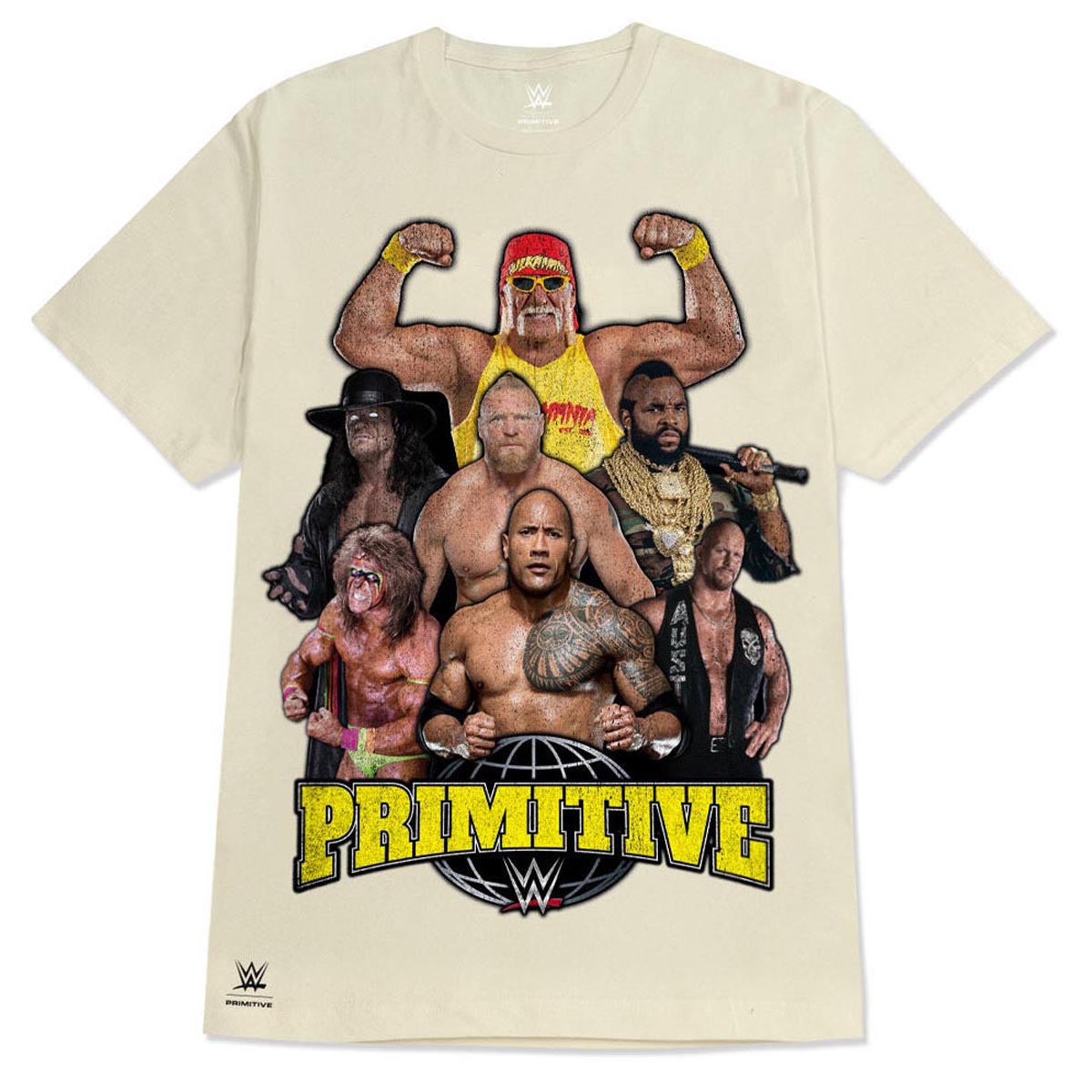 Primitive x WWE Mania T-Shirt - Cream image 1