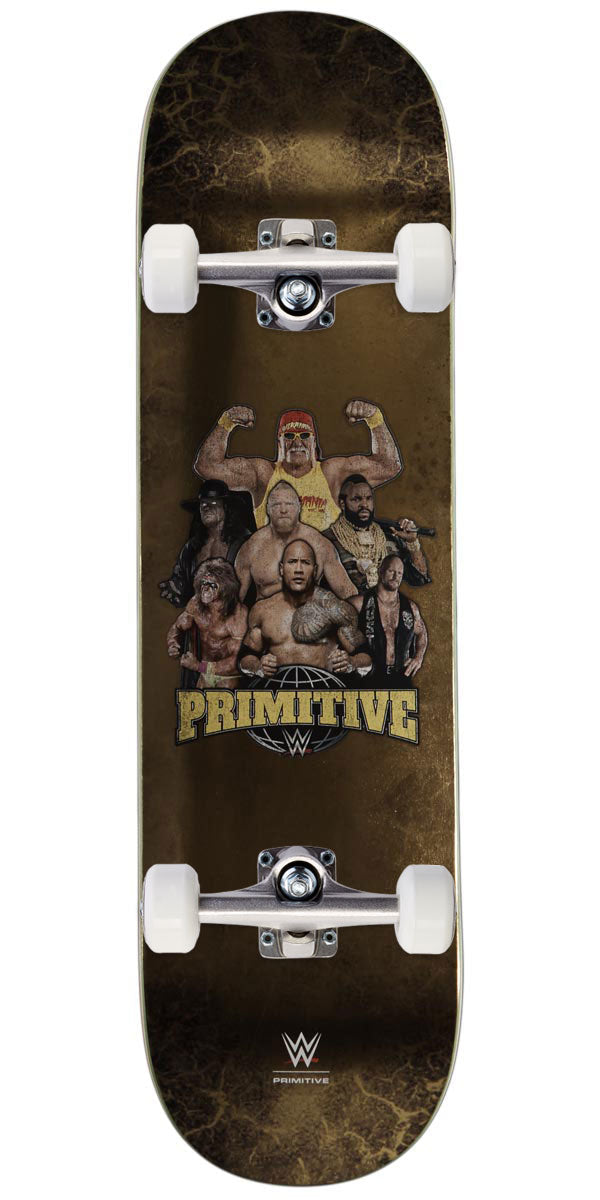 Primitive x WWE Mania Skateboard Complete - Gold - 8.38