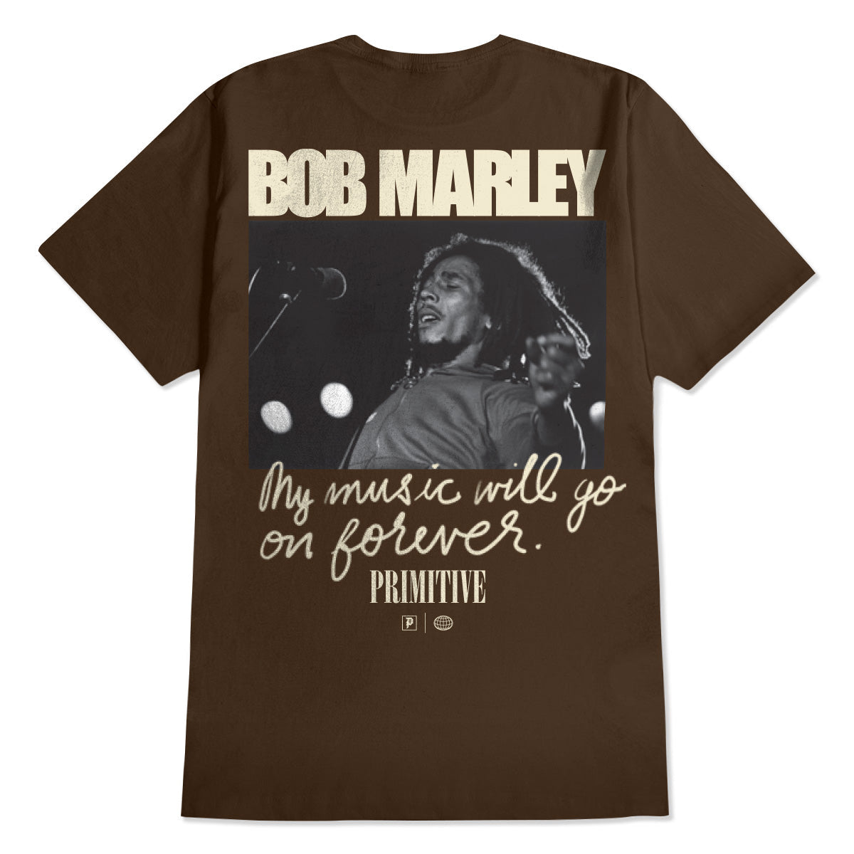 Primitive x Bob Marley Forever T-Shirt - Brown image 1