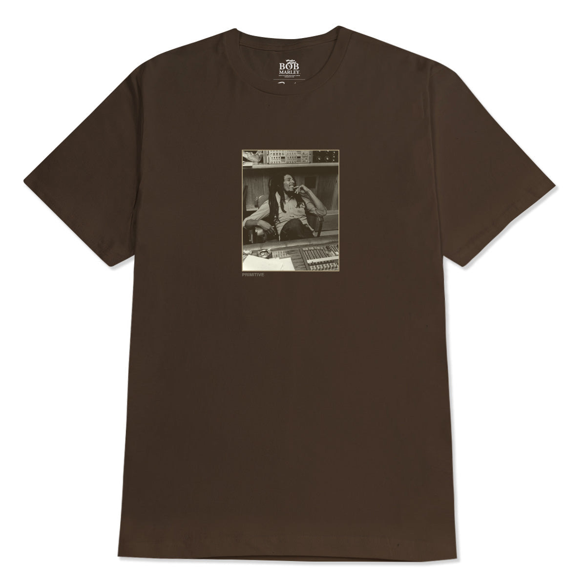 Primitive x Bob Marley Console T-Shirt - Brown image 1