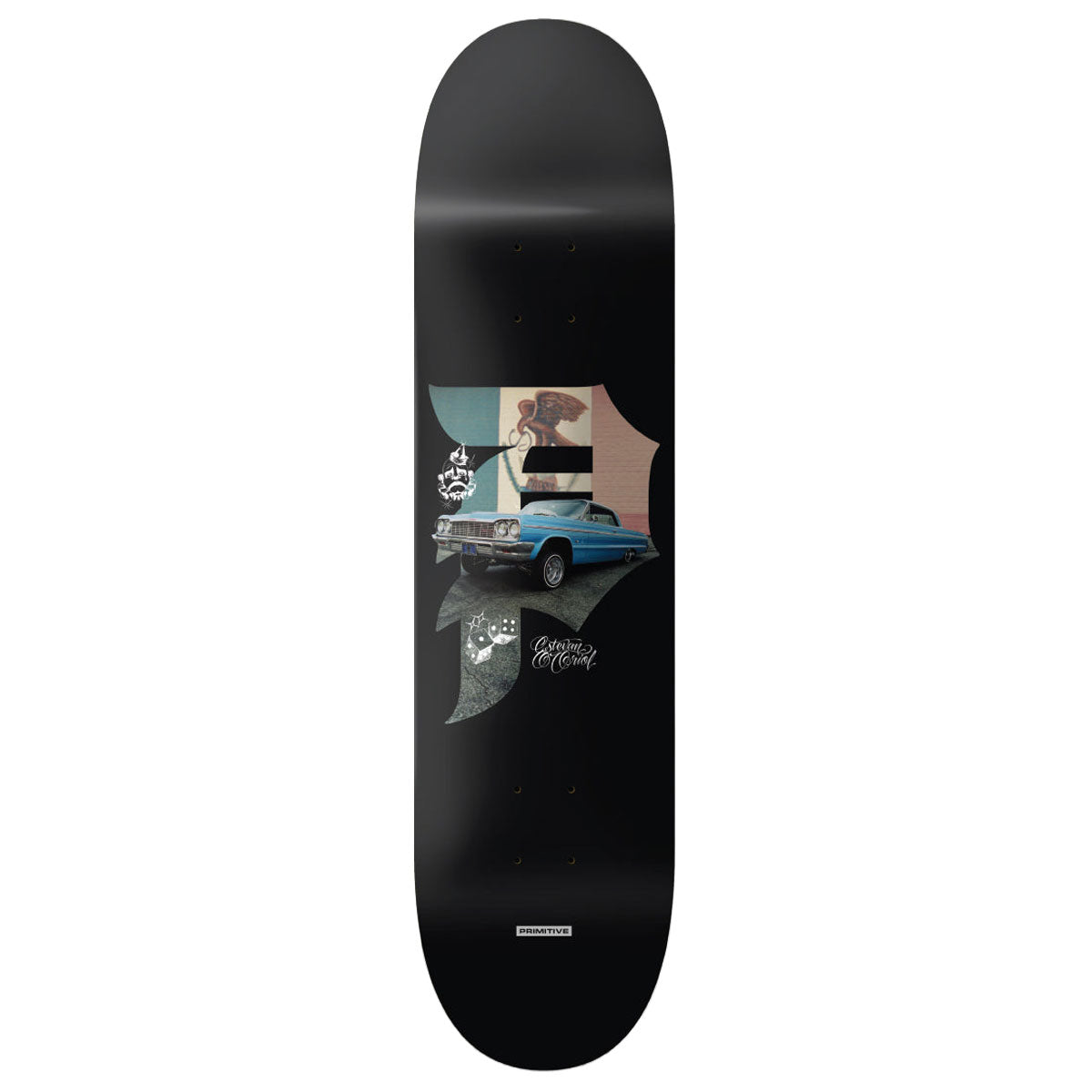 Primitive x Estevan Oriol Dirty P Pride Skateboard Deck - Black - 8.00