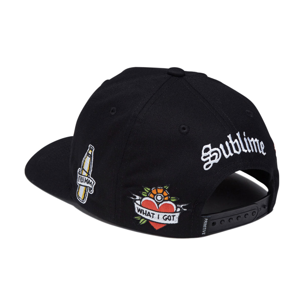 Primitive x Sublime Freedom A-Frame Snapback Hat - Black image 2