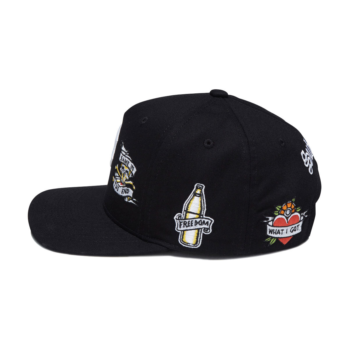 Primitive x Sublime Freedom A-Frame Snapback Hat - Black image 3