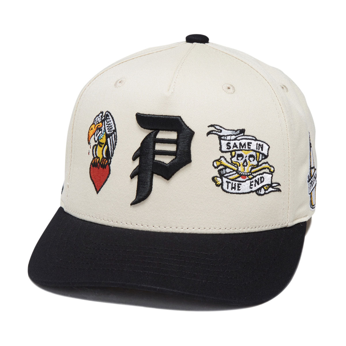 Primitive x Sublime Freedom A-Frame Snapback Hat - Cream image 1