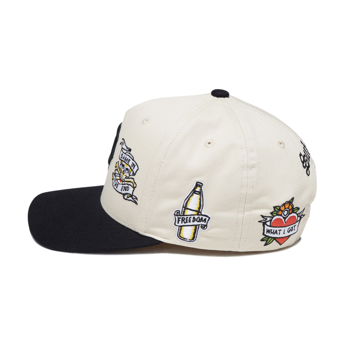 Primitive x Sublime Freedom A-Frame Snapback Hat - Cream image 3