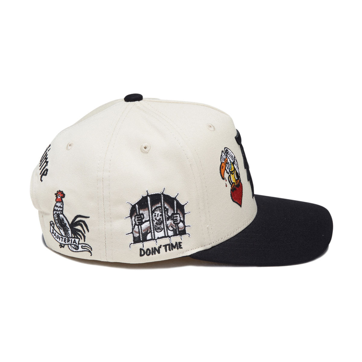 Primitive x Sublime Freedom A-Frame Snapback Hat - Cream image 4