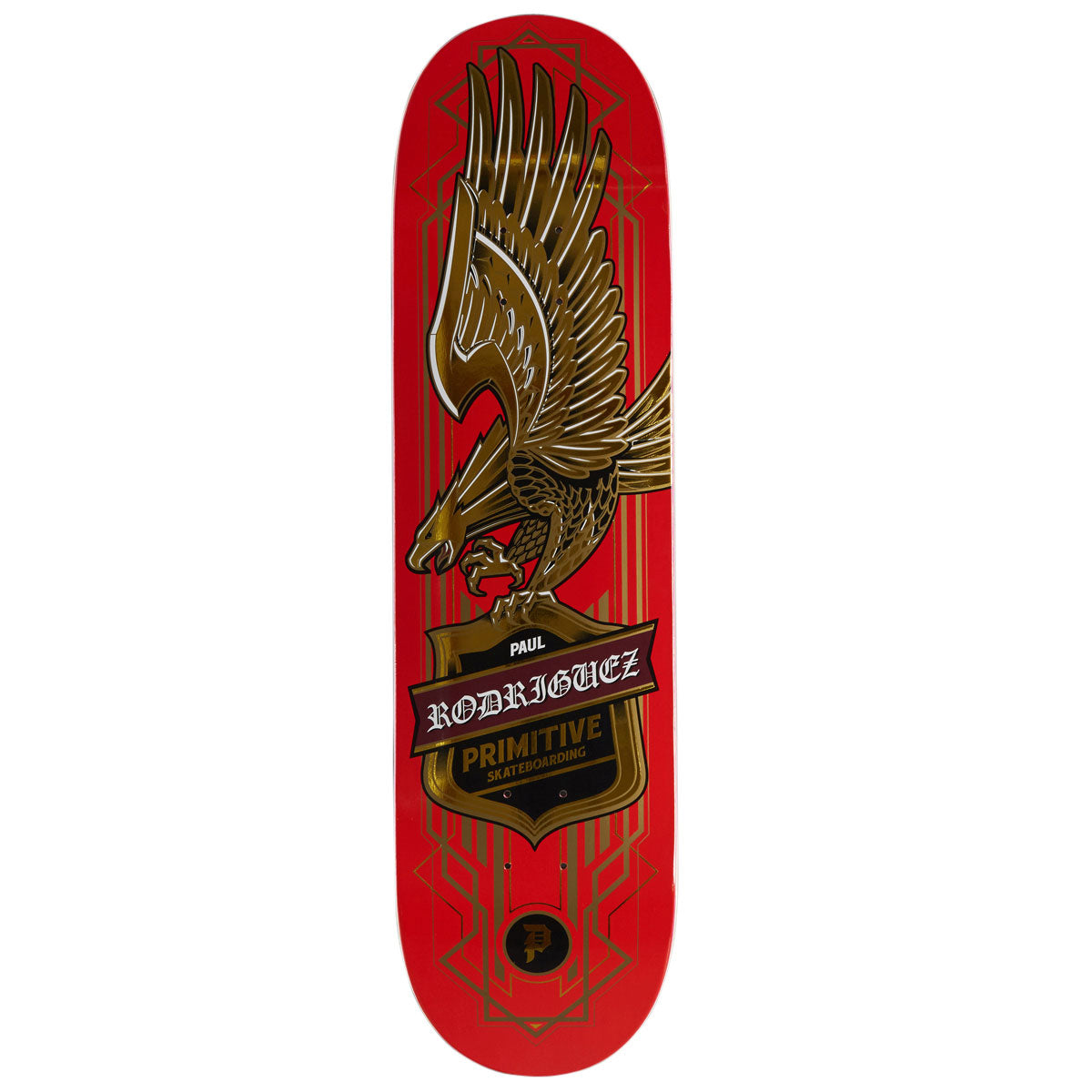 Primitive Rodriguez All-Star Eagle Skateboard Deck - Red/Gold Foil - 8.25