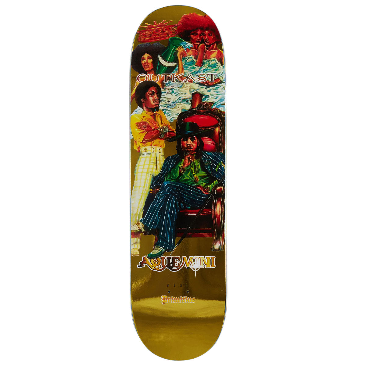 Primitive x Outkast Aquemini Team Skateboard Deck - Gold - 8.50