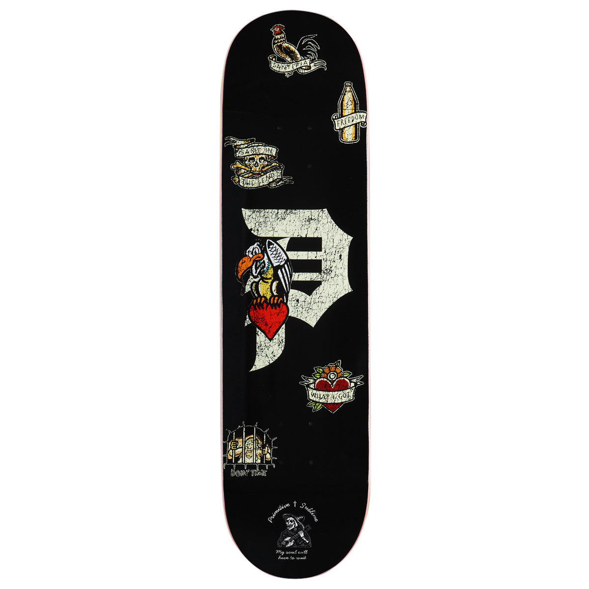 Primitive x Sublime Freedom Skateboard Deck - Black - 8.125