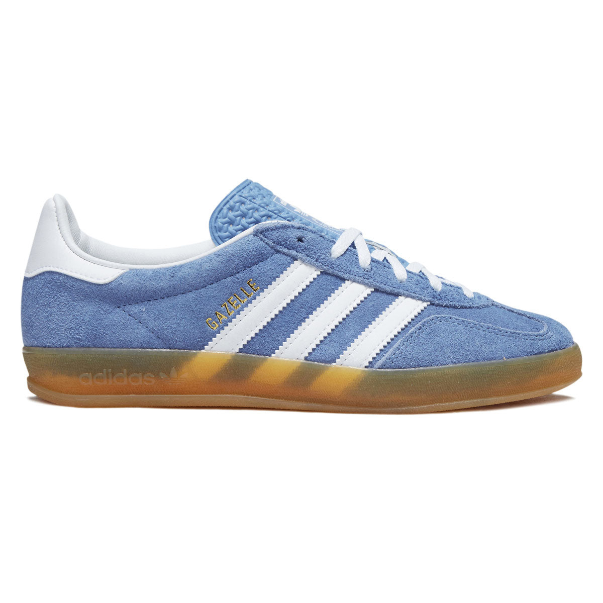 Adidas Womens Gazelle Indoor Shoes - Blue Fusion/Ftwr White/Gold Metallic image 1