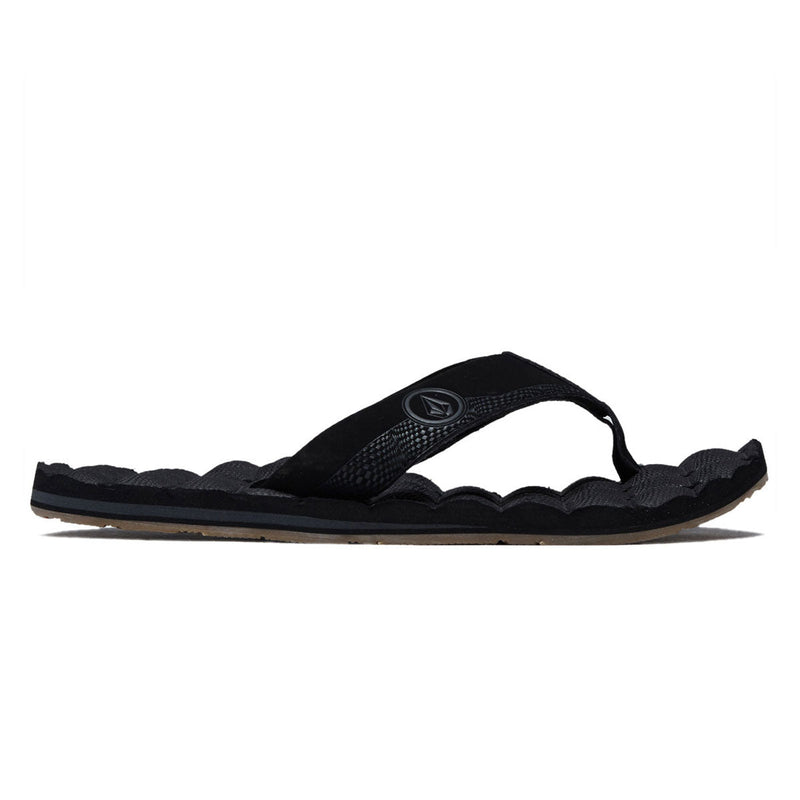 Volcom Recliner Sandal Shoes - Black Destructo