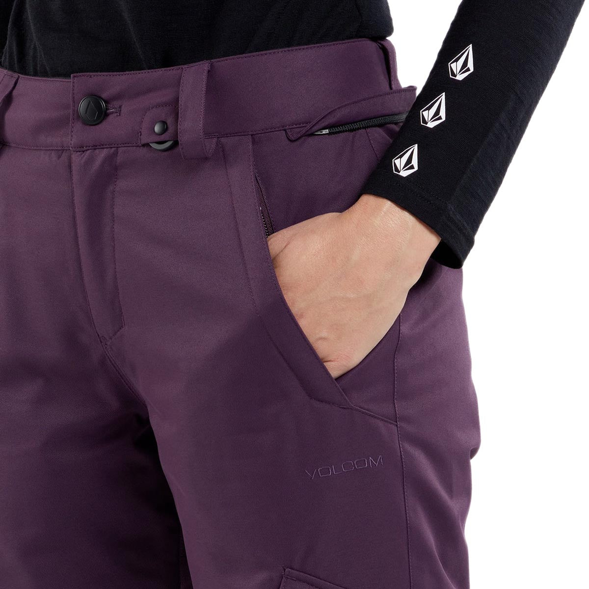 Volcom Womens Bridger Insulated 2024 Snowboard Pants - Blackberry image 3