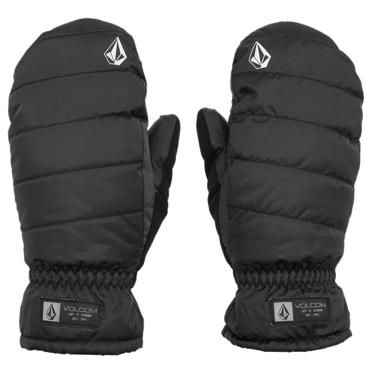 Volcom Womens Puff Puff Mitt Snowboard Gloves - Black image 1