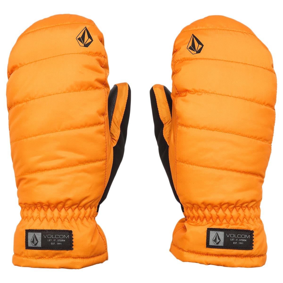 Volcom Womens Puff Puff Mitt Snowboard Gloves - Gold image 1
