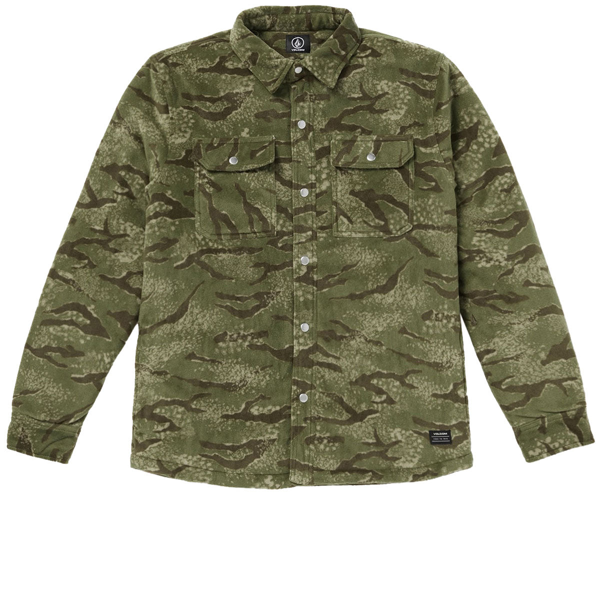 Volcom Bowered Fleece Long Sleeve Sweatshirt - Squadron Green image 1