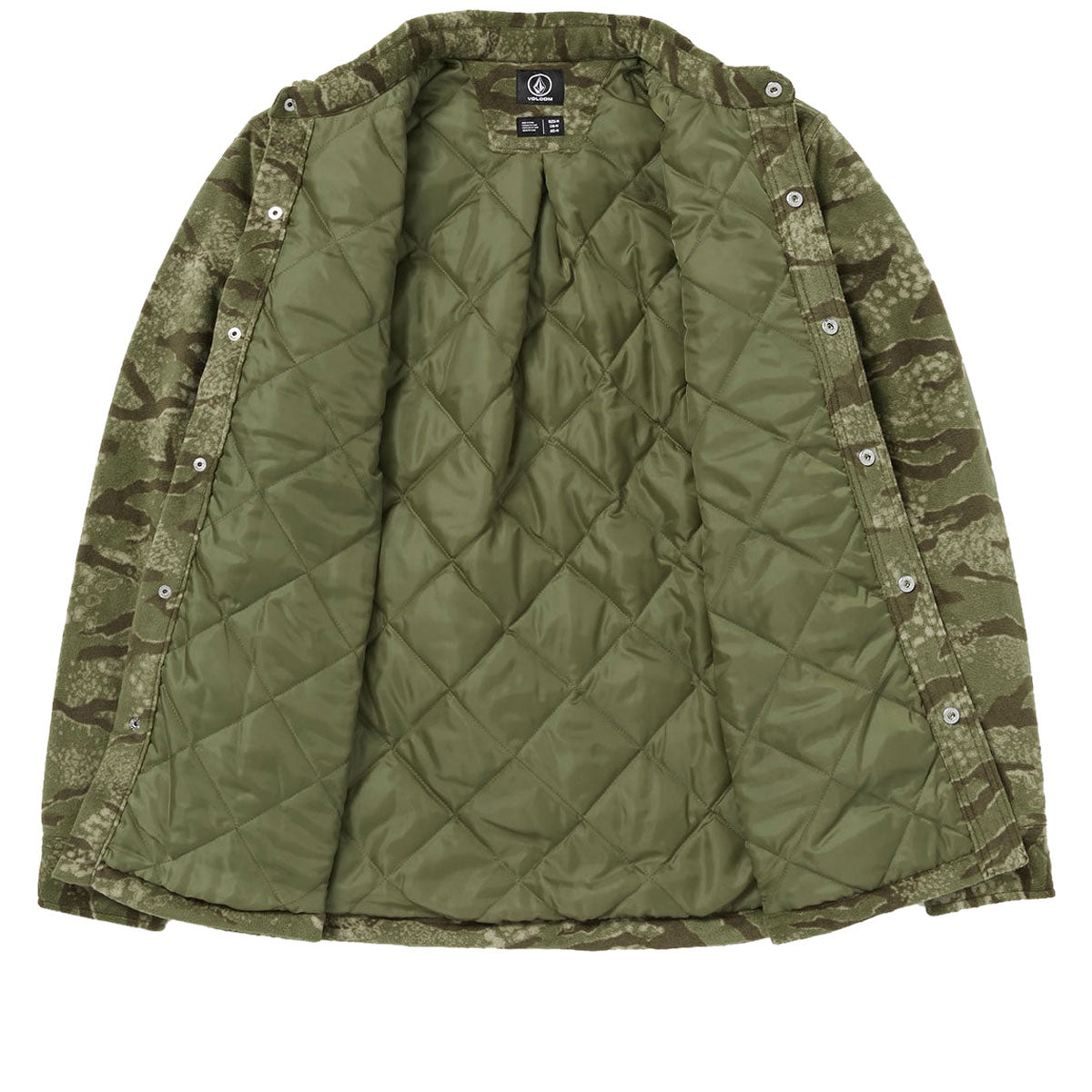 Volcom Bowered Fleece Long Sleeve Sweatshirt - Squadron Green image 3