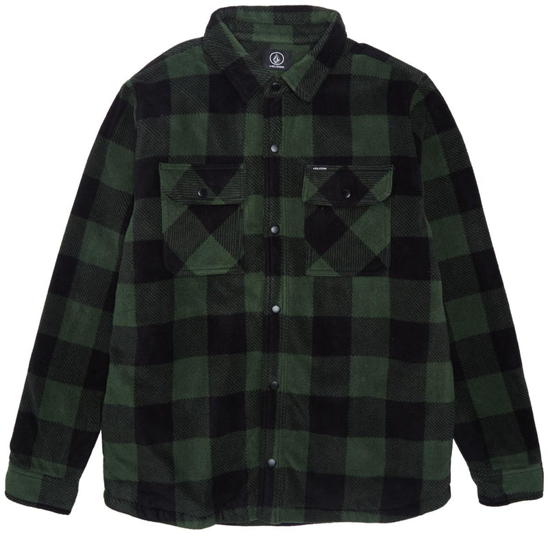 Volcom Bowered Fleece Long Sleeve Jacket - Dark Pine