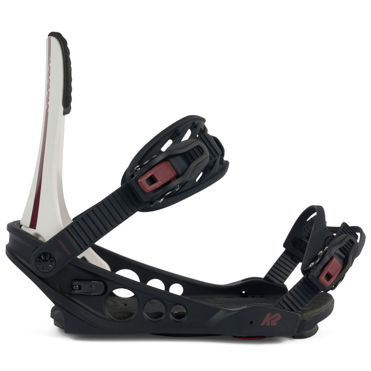 K2 Womens Meridian 2024 Snowboard Bindings - Black/White image 3